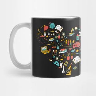 School Kawaii Heart Mug